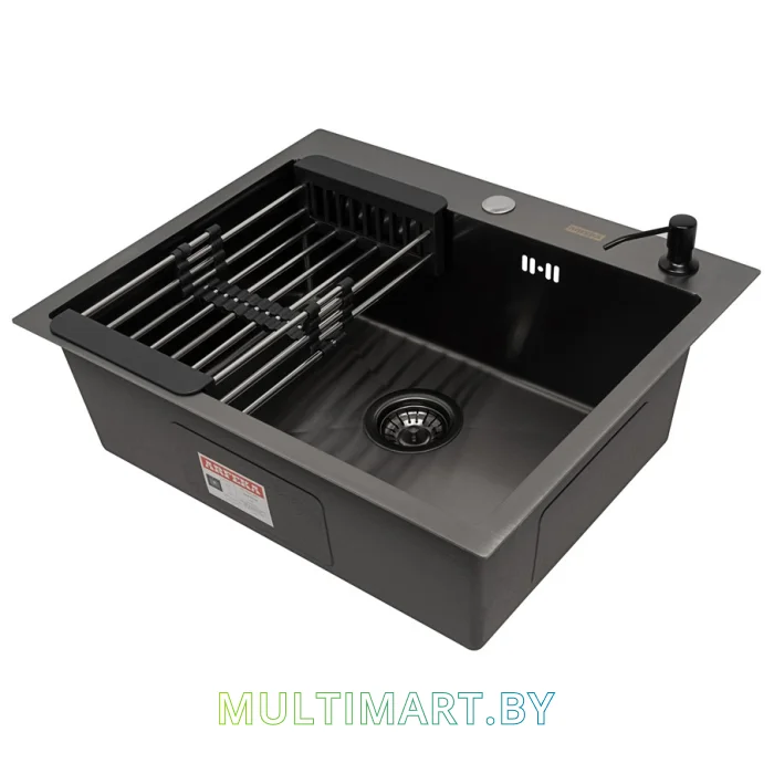 Кухонная мойка ARFEKA ECO AR 600x500+CL AR+DS AR BLACK
